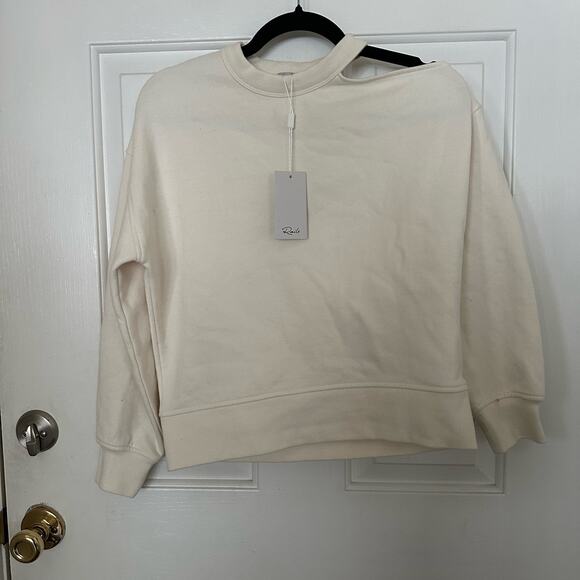 Rails Quincy Cutout Sweatshirt in Winter White Size XS - Picture 3 of 7